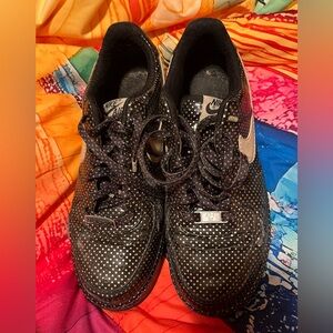 Nike Air Force 1 2007 Black & White Polka Dot Size 8